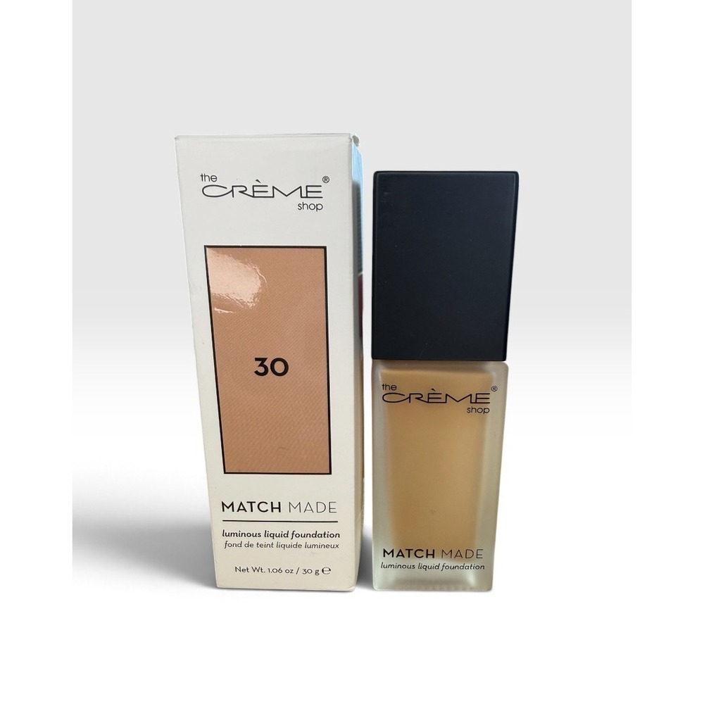 THE CREME SHOP Match Made Luminous Liquid Foundation Shade 30 NIB 30ml
